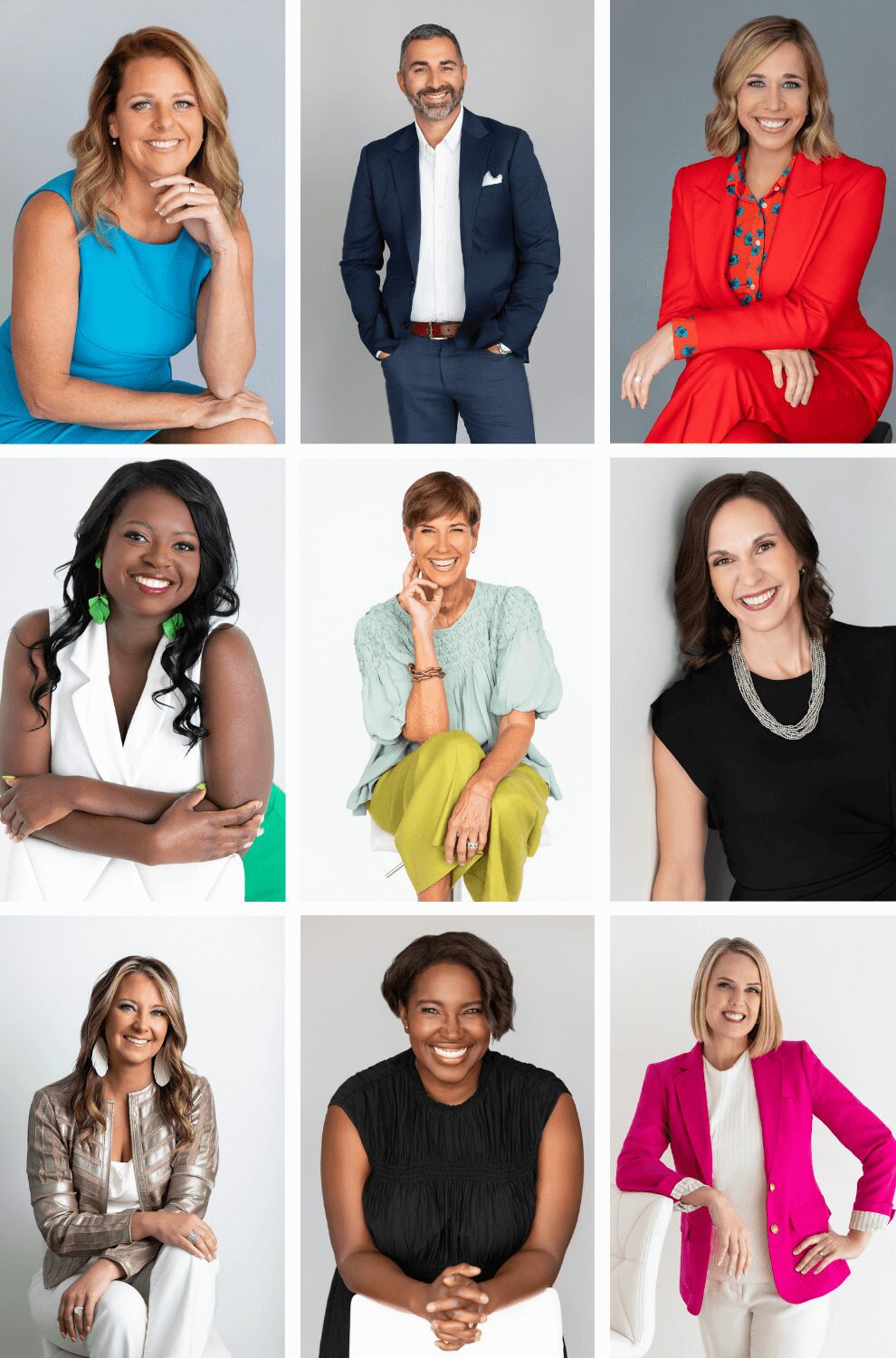 Headshots of professionals and entrepreneurs